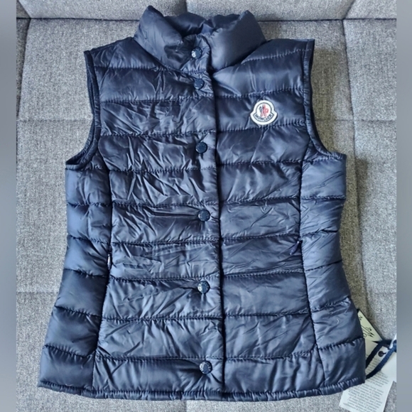 Moncler Kids Navy Liane Down Vest Gilet 5Y